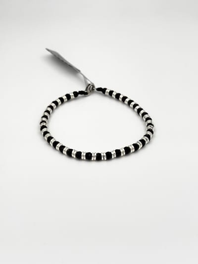 Spadarella Gioielli - SPBR493 - Armband - 925 Zilver - 5 mm - Onyx - Unisex - Natuursteen - 20 Cm