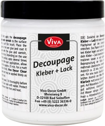 Decoupage Kleber + Lack