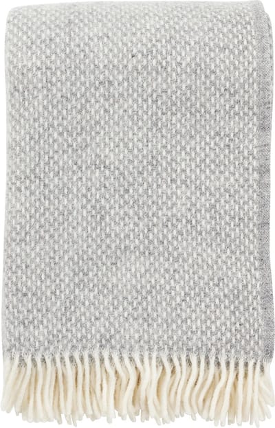 Klippan  - Plaid - Deken - Preppy - Grey - Grijs - 100% wol