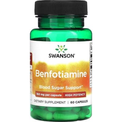 Benfotiamine, hoge dosering, 160 mg, 60 capsules