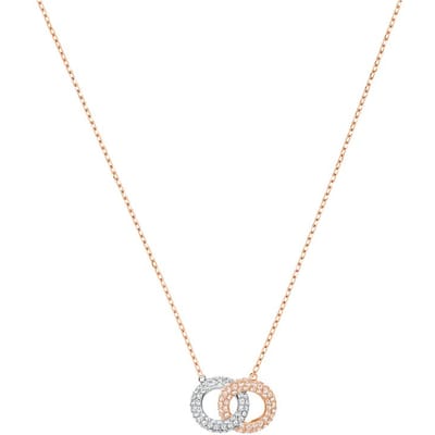 Swarovski Stone Ketting  (Lengte: 38.00-40.00 cm) - Zilver