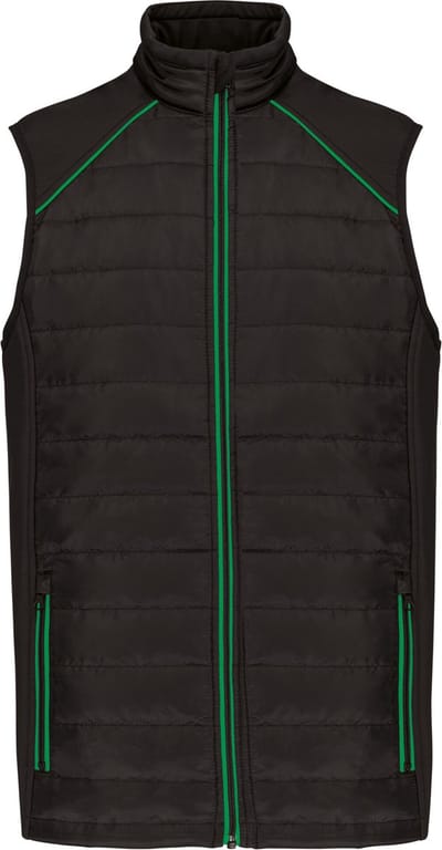WK. Designed To Work Bodywarmer Day To Day in twee stoffen WK606 - Black / Kelly Green - XS
