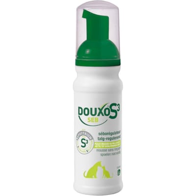 Douxo S3 Seb Mousse - Flacon 150 ml - Huidverzorging Hond Kat - Eenvoudig in gebruik - Niet uitwassen