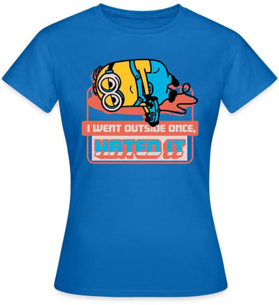 Minions Dave Ging Buiten Het Kantoor Quote T-Shirt Dames