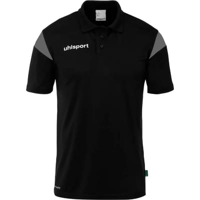 Uhlsport Squad 27 Polo Kinderen - Zwart / Antraciet | Maat: 140
