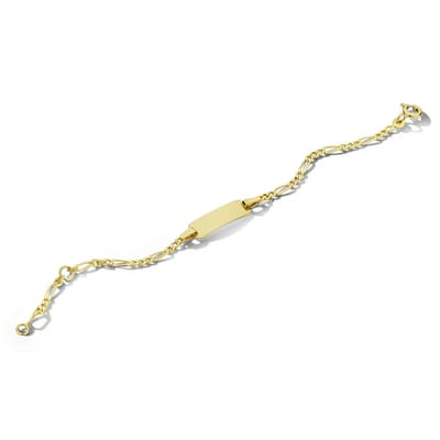 9k Graveerarmband Plaat 5,0 Mm  9 - 11 Cm