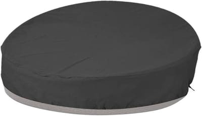 Ronde Daybed Afdekking - Tuinmeubel Beschermhoes - Meubels Buiten Houden - Waterdicht Oxford Materiaal - Tot 228 cm Breed - Zwart