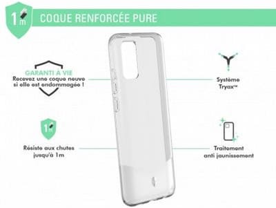 Force Case, Hoesje geschikt voor Samsung Galaxy A02s - PURE Versterkt, Transparant