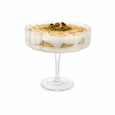 Glazen serveerschaal – Dia Elegance – helder glas – Ø22,5 cm hoogte23 cm – salade, fruit
