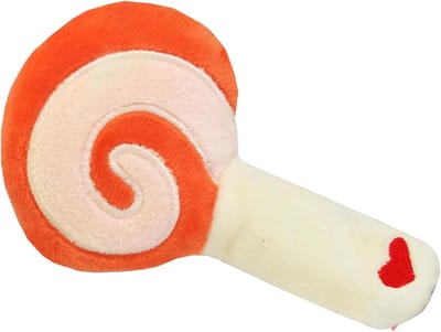 Hond Kauwspeeltje - Lolly Speeltje - Tandverzorging Hond - Zachte Pluche Stof - 14 cm - Blauw