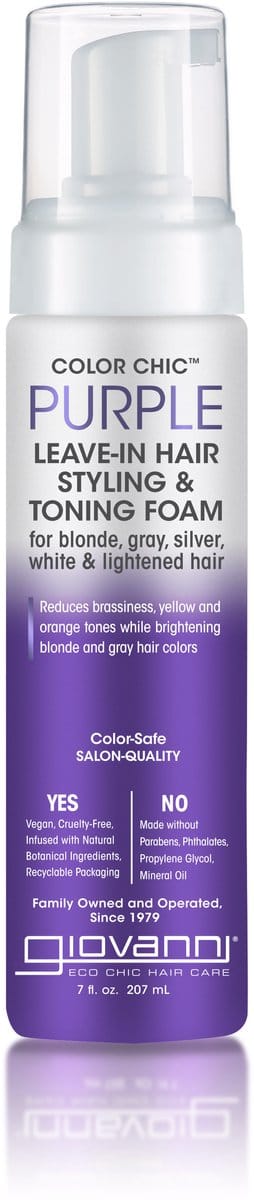 Giovanni Cosmetics - Color Chic Purple Leave-In Hair Styling & Toning Foam - 207ml