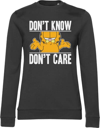 Garfield Sweater/trui -L- Don't Know - Don't Care Zwart