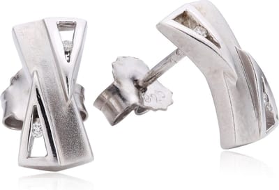 Orphelia Oorbel Diamond Satin Sterling Zilver 925