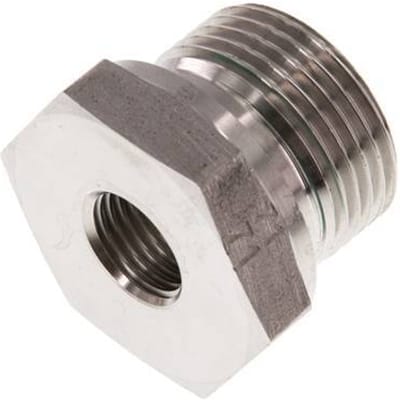 G 3/4'' x G 1/4'' M/F RVS Neusstuk 400 Bar - Hydrauliek - FL2S-MF-STE-034G-014G