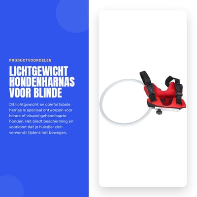 Dailygoods- Hondenharnas Lichtgewicht - Comfortabel - Beschermend - Voor Blinde/Huisdieren - Uniek Ontwerp - Niet Giftig - Hondentuig