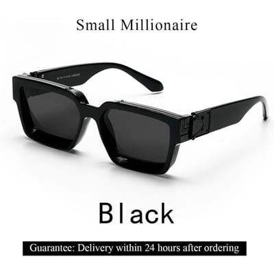 Ruiao Retro Zwart Miljonair Shades Luxe Zonnebril 2024 Voor Heren Designer Beroemd Merk Vierkant Zonnebril Man Vrouw Zonnebril Ships within 24h