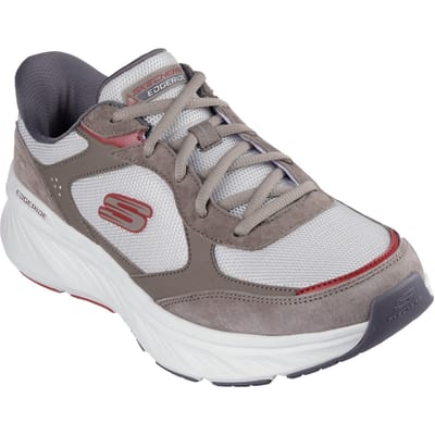 Skechers Edgeride Erlon Leren Heren Sneakers Bruin/multi