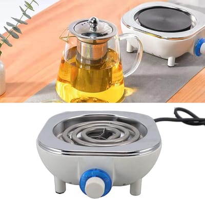 Draagbare Elektrische Kookplaat - Mini fornuis - Koffie en thee - 5 vermogensstanden - 500 W - Zwart