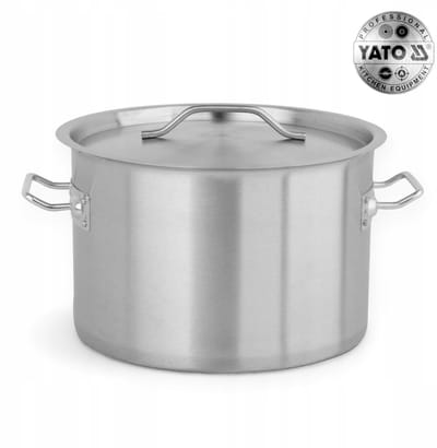 Yato Lage Kookpan RVS 30cm 14L met Deksel - Professioneel