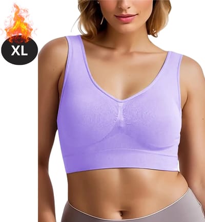 Bovista BH Zonder Beugel - Zonder Bandjes - Push-up Bh's - Comfort Beha - Gemengd - Comfortabel - Paars - Maat XL
