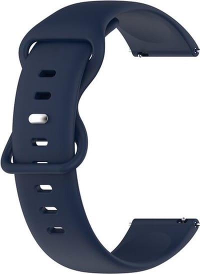 By Qubix - Solid color sportband 20mm - Donkerblauw - Geschikt voor Samsung Galaxy Watch 7 (40 & 44mm) - Galaxy Watch FE - Galaxy Watch 6 - Galaxy Watch 6 Pro - Galaxy Watch 5 - 5 Pro - Galaxy Watch 4 - 4 Classic - Active 2 - Watch 3 (41mm)