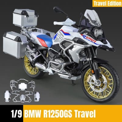 1/9 Bmw R1250 Gs Speelgoed Motorfiets Model Voor Kinderen Diecast Metaal Motorfiets Voertuig Minatuur Verlichtbaar Verzameling Cadeau Voor Jongens
