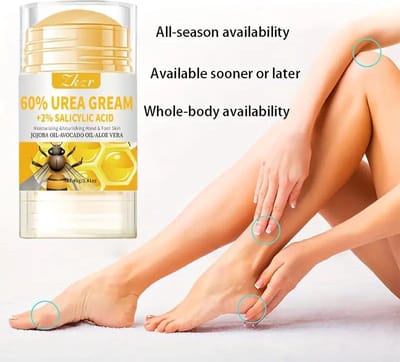 Manuka Voetcrème 40g – 60% Ureum & 2% Salicylzuur voor Intensieve Hydratatie en Hielverzorging – Verzacht Gebarsten Voeten, Eeltplekken & Droge Huid – Met Plantaardig Squaleen voor Soepele, Zachte Voeten – Draagbare, Krachtige Voetverzorging