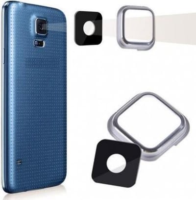 Camera Lens Cover Samsung Galaxy S5 – Zilver – Originele Vorm