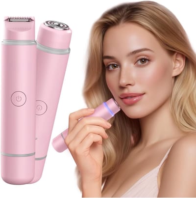 SNJY® Epilator - Gezichtsepilator Vrouw - Epilator Gezicht - 2-in-1 Dubbelkop Scheerapparaat - Roze