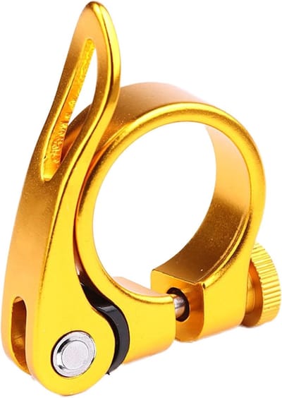 Fiets Zadelklem - Zadelpenklem Fietsaccessoire - Comfortabel Fietsen - Snelsluiting Zonder Gereedschap - 27.2-31.9 mm - Goud