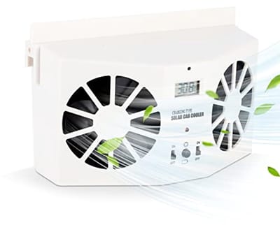 Zonne-energie Airconditioner, Zonne-auto Ventilator, 3.6V Auto Voeding Luchtventilator voor Auto, Draagbare Energie Besparende Voertuig Raam Koeler Ventilator, Auto Afzuigventilator Koeler Circulatie Ventilator,