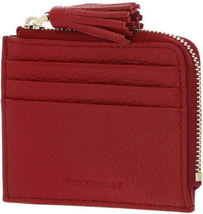 COCCINELLE Leren kaarthoes Tassel Credit Card Holder Scarlet rood