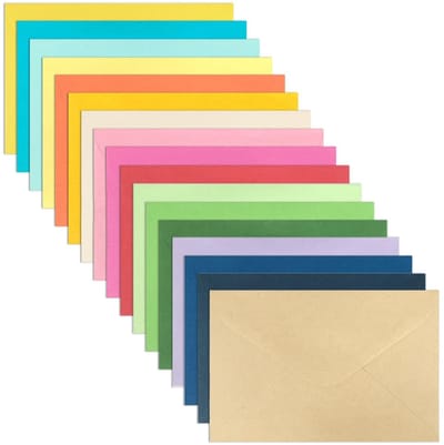 Dailygoods- Enveloppen 85 Stuks - Kleurrijke Enveloppen 17 Kleuren - Hoogwaardige Enveloppen 130 g/m² - Formaat 16 x 11 cm - Zelfklevende Sluiting - Betrouwbare Bescherming - Kleurige Brieven