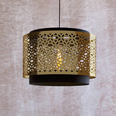 EGLO Sandbach Hanglamp - E27 - Ø 42 cm - Zwart|Goud - Staal - Japandi