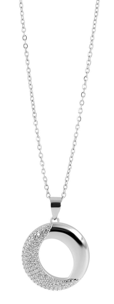 AKZENT Akzent dames ketting met hanger aus 925 Sterlingzilver, gerhodineerd, duurzaam