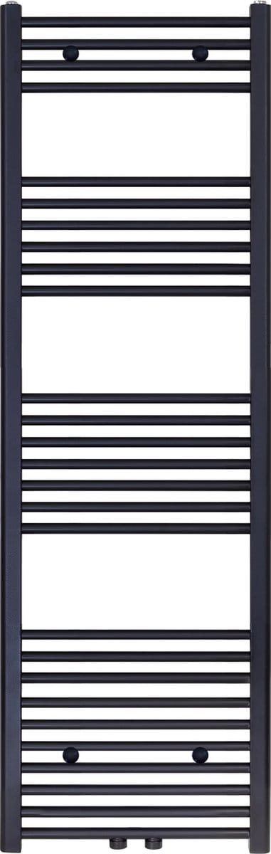 Klea Handdoekradiator Middenaansluiting 1600x500 721 Watt Geborsteld Mat Zwart