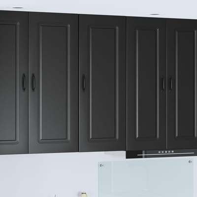 vidaXL - Vaatwasserpaneel - Kalmar - Zwart - 40 - x - 31 - x - 100 - cm - Bewerkt - hout