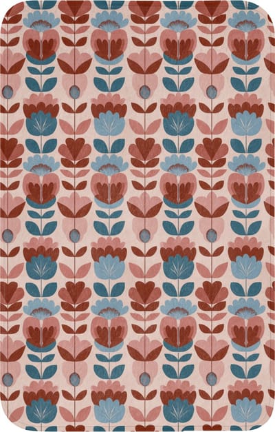 WC mat 50x80 cm - Antislip - Vintage - Motief - Kleurrijk - Toiletmat - Vloermat - Douchemat - Toilet tapijt - Toiletmatten