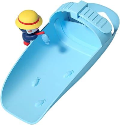 Kinderkraanverlenger - Kraan Extender Pinguïn - Kinderen Handen Wassen - Brengt Waterstroom Dichterbij - 16 cm lengte - Blauw