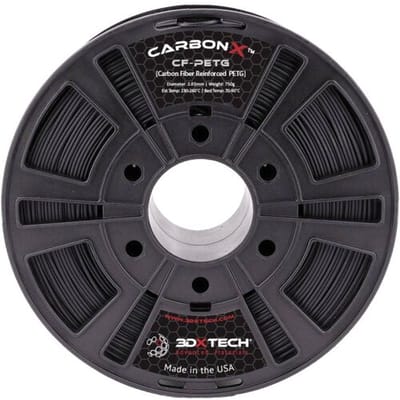 3D Xtech PTG3030750BK0 CarbonX™ CF Filament PETG Compound Chemisch bestendig 2.85 mm 750 g Zwart 1 stuk(s)
