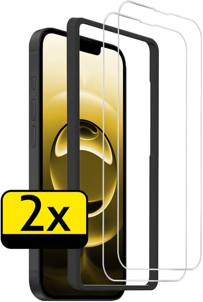 Screenprotector - Geschikt voor Apple iPhone 16e - 2 Stuks - Met Installatie Frame - Beschermglas - Gehard Glas - Tempered Glass - Screen Protector