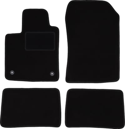 Zwarte veloursmatten voor: Renault Twingo II hatchback (2007-2014)