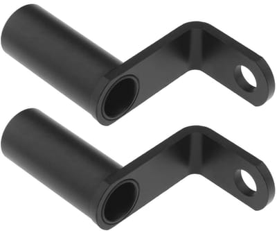 Allecto - Motorfiets Achteruitkijkspiegel Verlenging - Aluminium Beugel - Zwart - Verlengstukken voor Spiegels - Geschikt voor 10 mm Spiegels