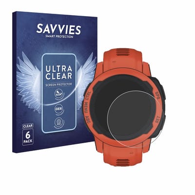 Savvies - Screenprotector voor Garmin Instinct 2S - Folie Beschermfolie transparant 6 Stuks
