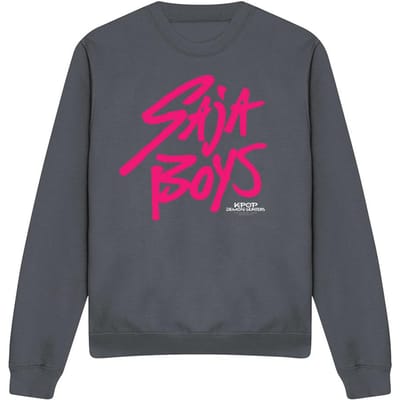 K-Pop Demon Hunters Unisex Saja Jongens Logo Sweatshirt voor Volwassenen (Houtskool)