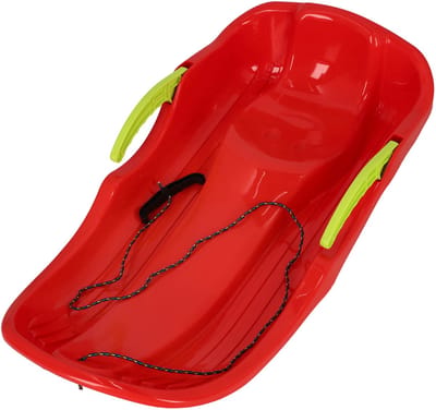 KOTARBAU® Sneeuwschijf, Sneeuw Slee, PVC, 79x38x16 cm, Rood, Schotel Slee Plastic, Sneeuwglijder, glijschotel, Kinderslee met Remmen