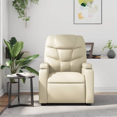 vidaXL - Massagestoel - verstelbaar - kunstleer - crème