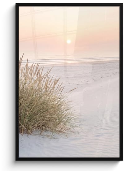 Poster in lijst - Fotolijst 80x120 cm - Posters - Horizon - Duinlandschap - Zand - Posterlijst zwart - Decoratie - Wanddecoratie woonkamer - Muurdecoratie slaapkamer