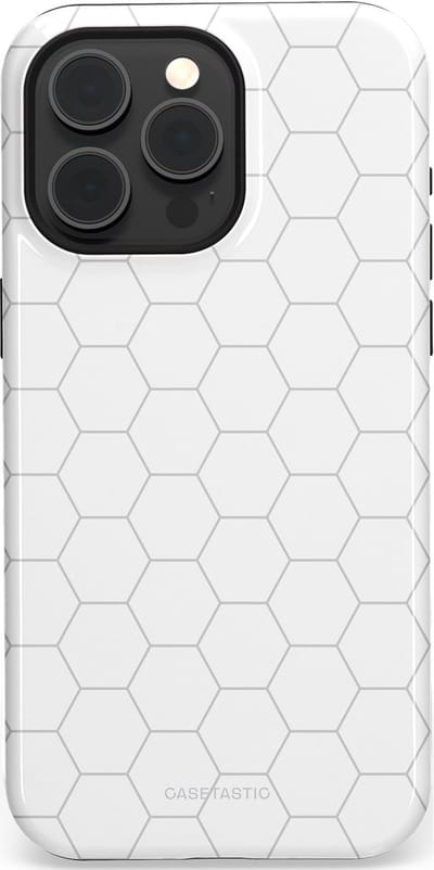 Casetastic Hoesje Geschikt voor Apple iPhone 15 Pro Max Magsafe - Stijlvolle Beschermende Duo-layer Case - Zilverraat
