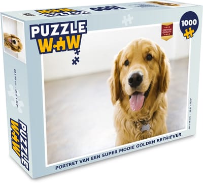 Puzzel Portret van een super mooie Golden Retriever - Legpuzzel - Puzzel 1000 stukjes volwassenen